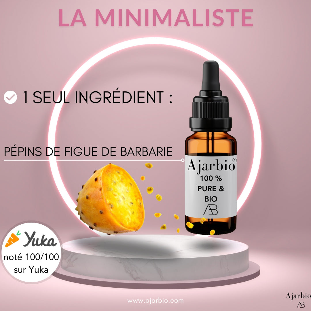 Ajarbio® | Huile de Pépins de Figue de Barbarie 100% Pure & Bio