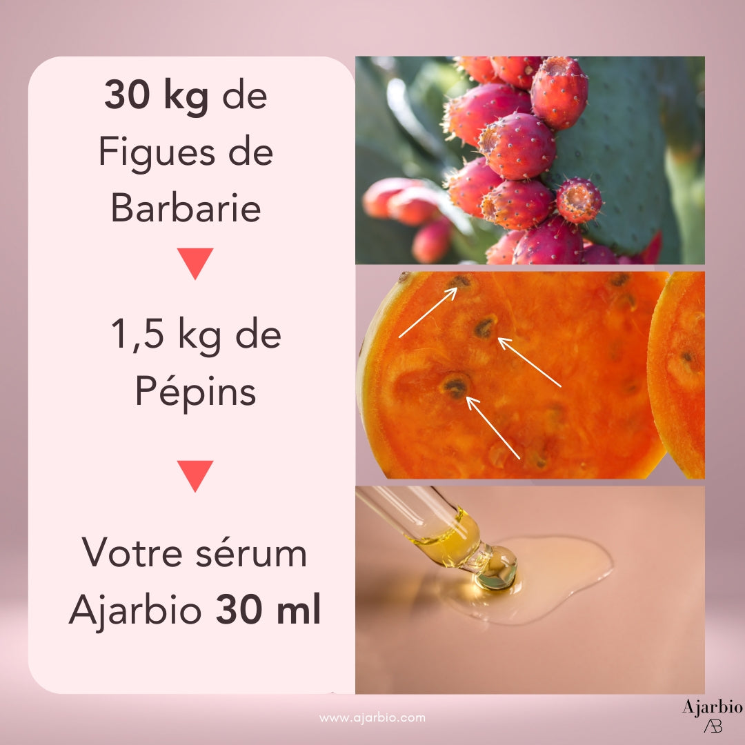 Ajarbio® | Huile de Pépins de Figue de Barbarie 100% Pure & Bio