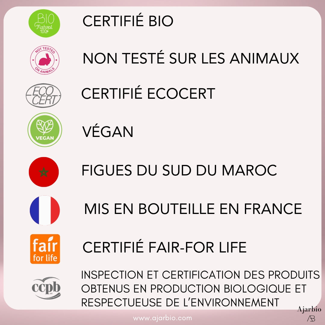 Ajarbio® | Huile de Pépins de Figue de Barbarie 100% Pure & Bio